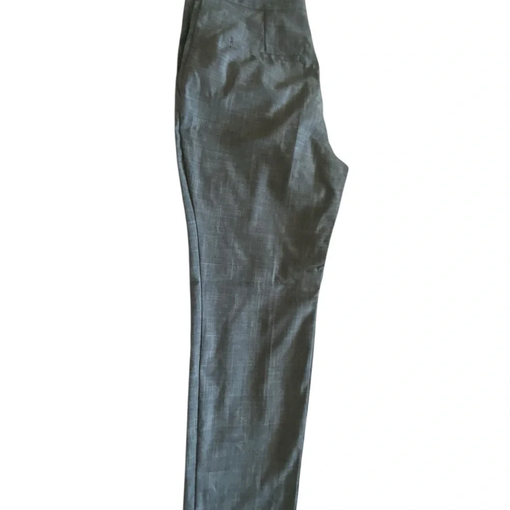 ZARA Tailored Gray Plaid Slim-Fit Trousers